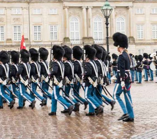 Changing of the Royal Guards at Amalienborg Palace