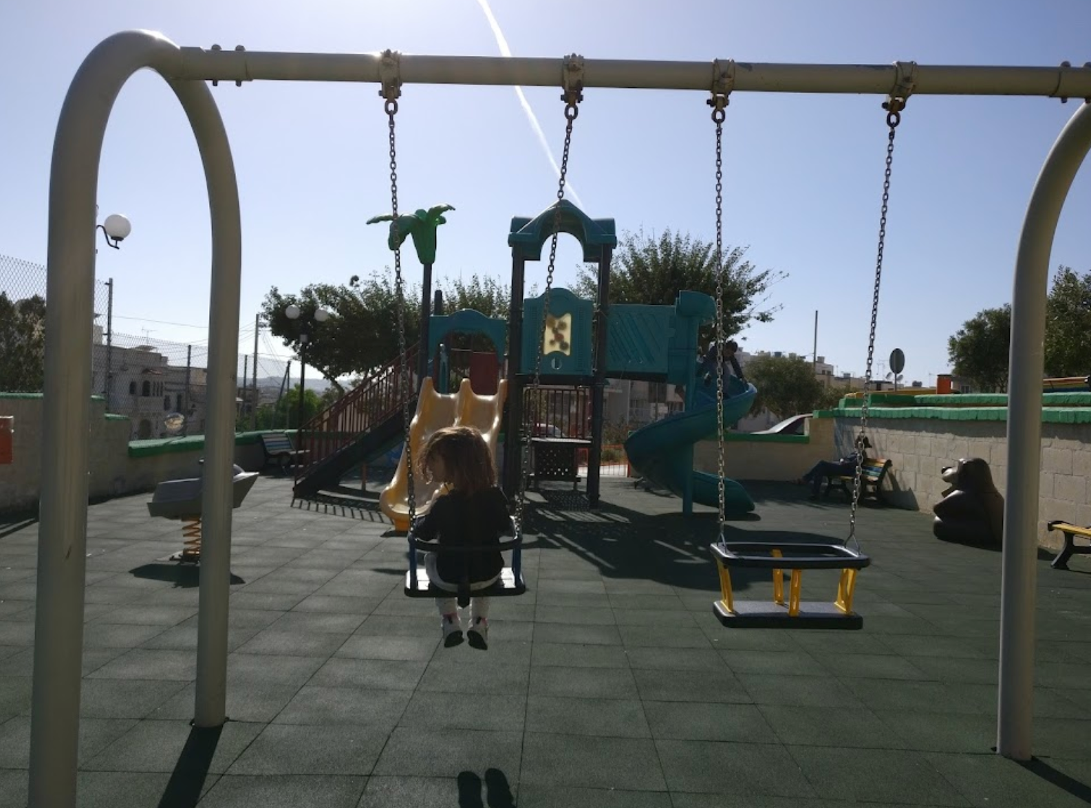 Playground & adult fitness area